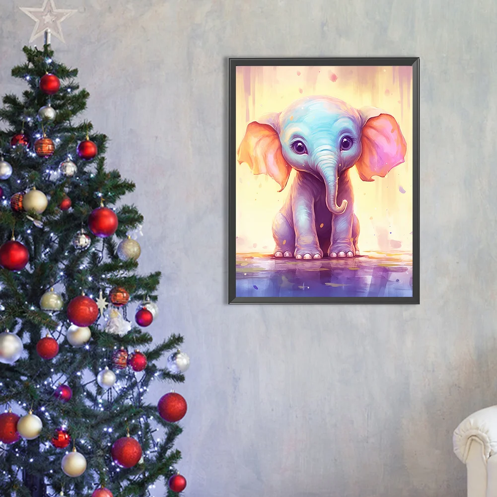 Diamond Painting - Full Round Drill - Elephant(Canvas|30*40cm)