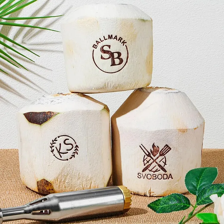 Custom Coconut Branding Iron Personalized Branding Iron for Food Personalized BBQ Branding Iron Personalized Branding Iron for Grilling 