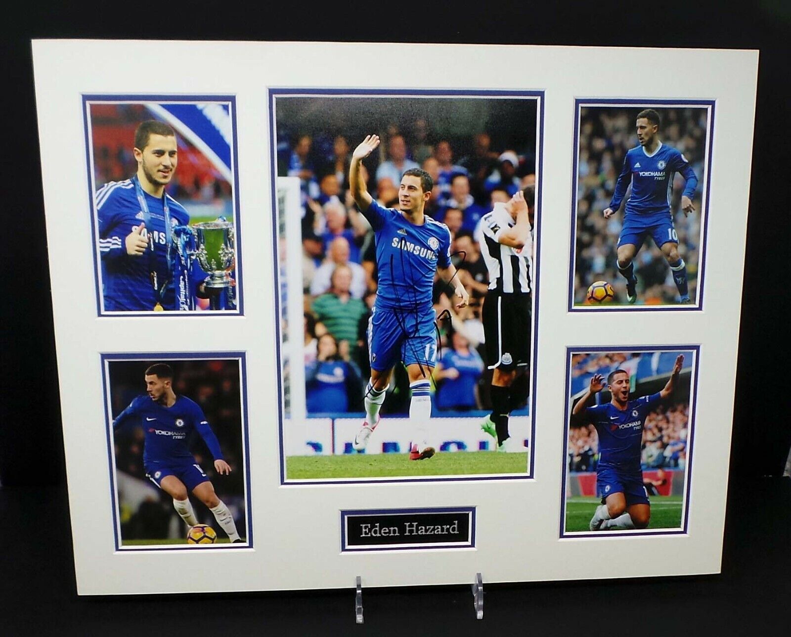 Eden HAZARD Signed & Mounted Chelsea FC Photo Poster painting 20x16 Display AFTAL RD COA