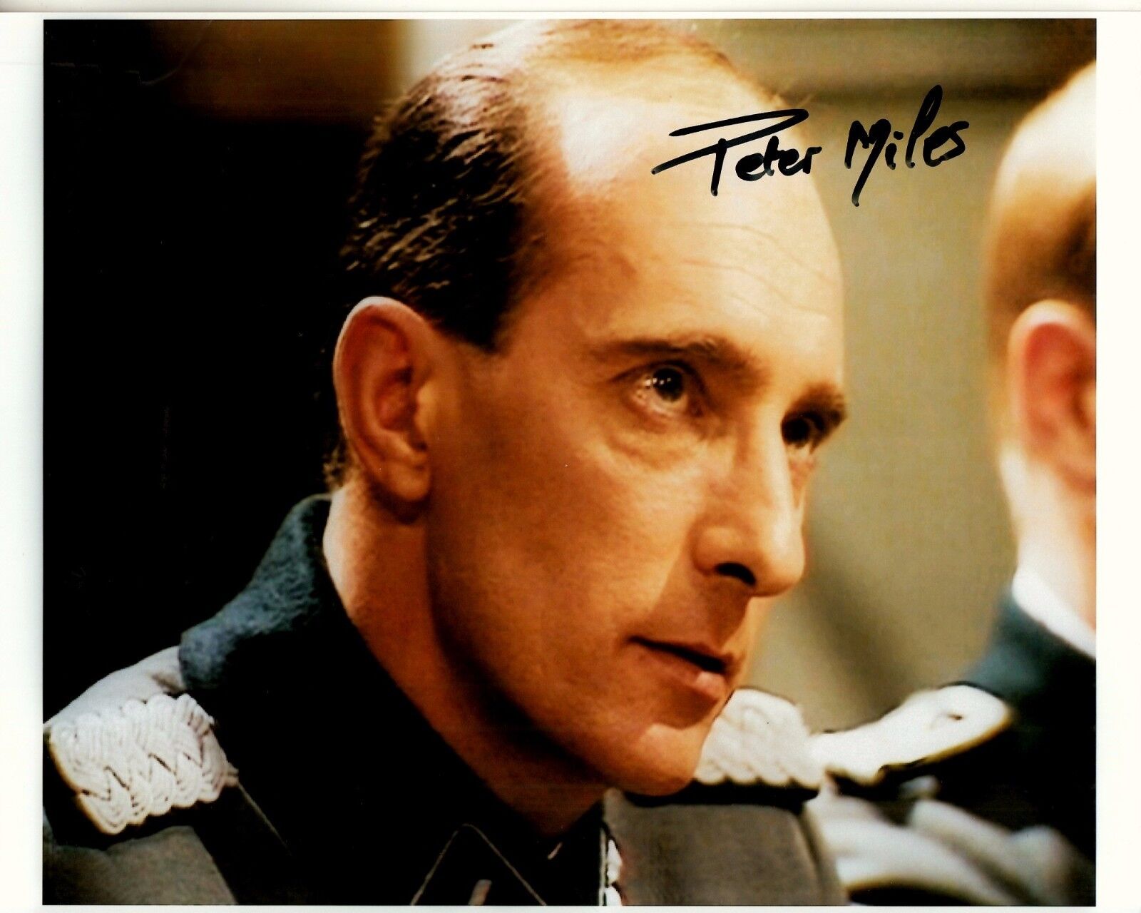 PETER MILES hand-signed MAXIMUM SECURITY 8x10 uacc rd coa COLDITZ COLOR CLOSEUP