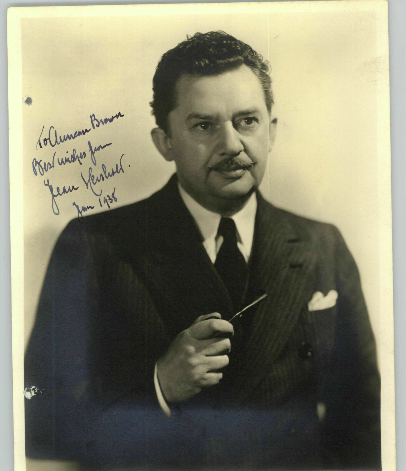 JEAN HERSHOLT ACTOR DECEASED SIGNED VINTAGE 8X10 JSA AUTHENTICATED COA #N44350