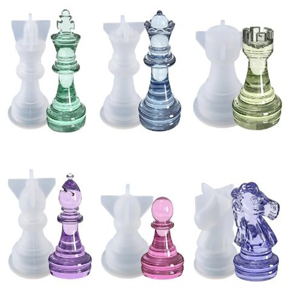 7PCS Resin Chess Casting Mold (31x31cm) gbfke