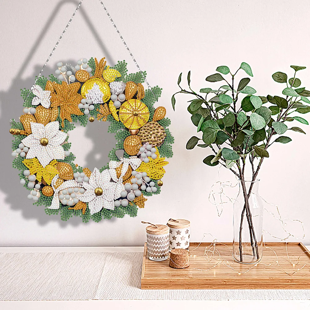 Special Shaped Crystal Painting Wreath Kit DIY Full Drill Garlan(Single Sided)