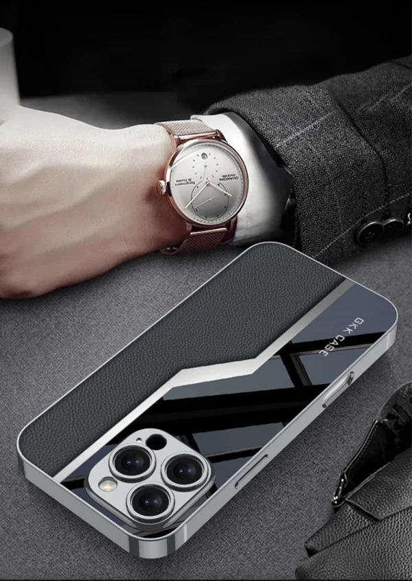 Electroplating Leather Apple Phone Case