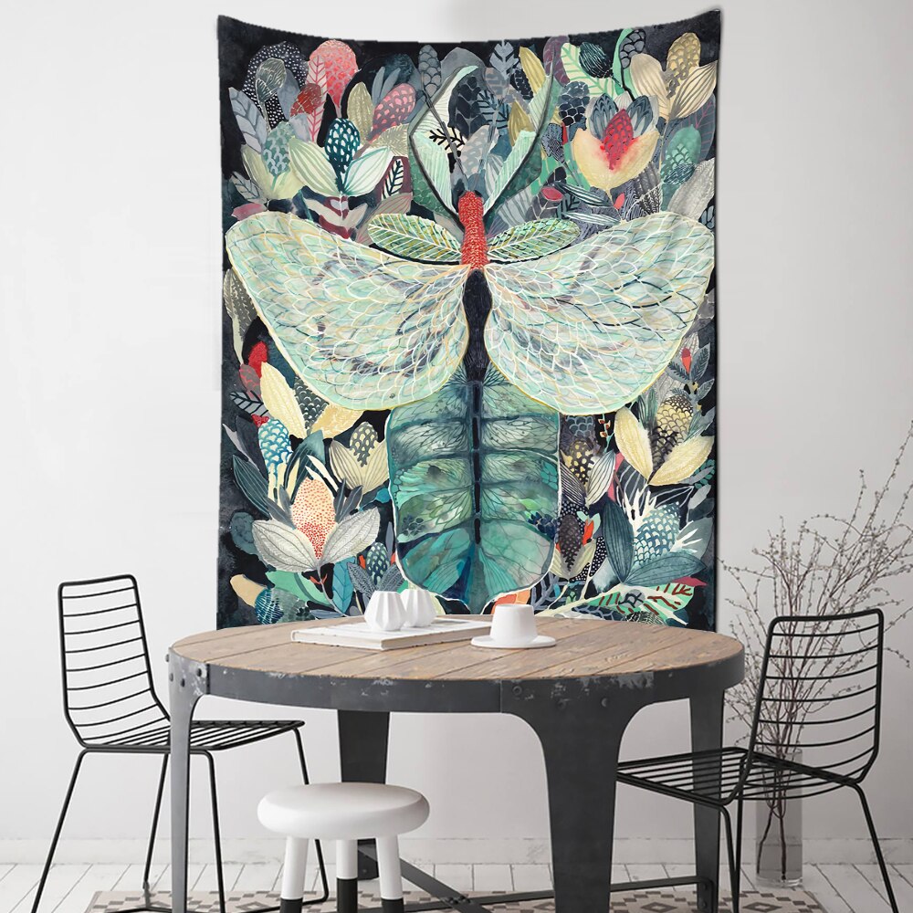 

Wall Tapestry - Tarot Flower Butterfly-150*130cm, 501 Original