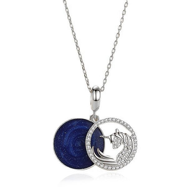 Blue Star Unicorn Necklace