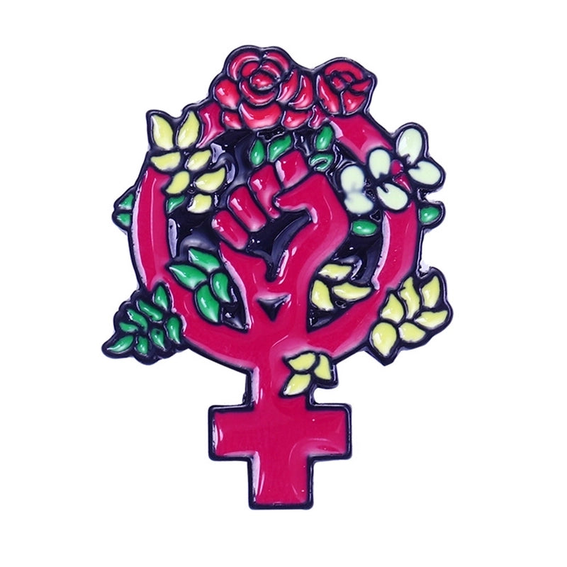 Fashion Pin Rose Alloy Enamel Unisex Brooches