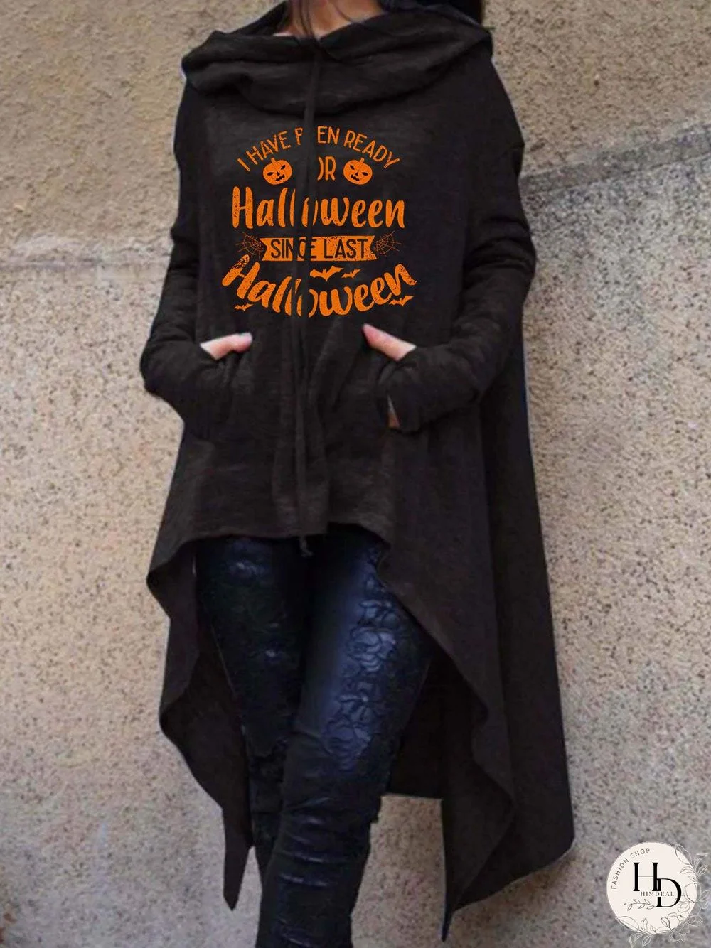 Halloween Slogan Pumpkin Head Graphic Women Hoodies