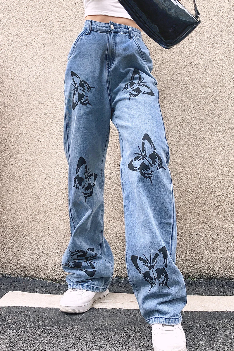 Toloer Print Is Slim And Simple Jeans Woman-Outfit Ideas