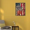 Diamond Painting-DIY Full Round Drill Elk And Flag