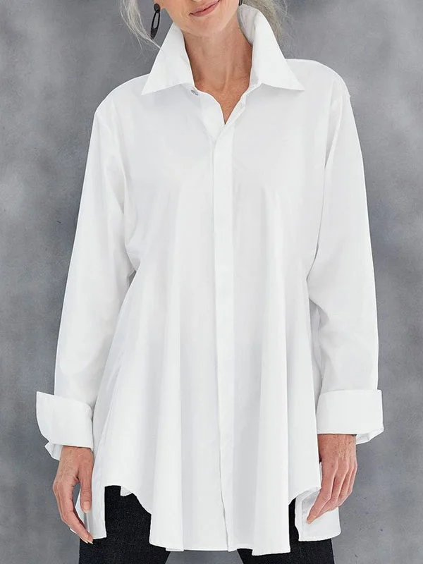 Simple and loose women's long-sleeved shirt