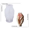 3D Rose Flower Mould Silicone Wave Spiral Candle Mould Reusable Easy To Demold for Wedding Valentine Day DIY Home Decor Gift (Style A)