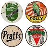 4PCS Aged Looking Snowdrift Motor Oil - Round Metal Tin Signs Set(12*12Inch) - Garage