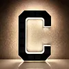 LED Illuminated Modern Address Sign Waterproof Personalized Solar Powered Address Number Dusk To Dawn Adhesive Or Screw Mount for Outside House Light Up Courtyard Hotel Bar
