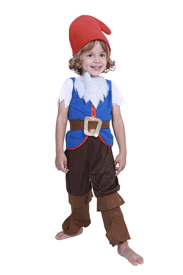 Cute Short Sleeve Kids Boys Christmas Mushroom Elf Costume-elleschic