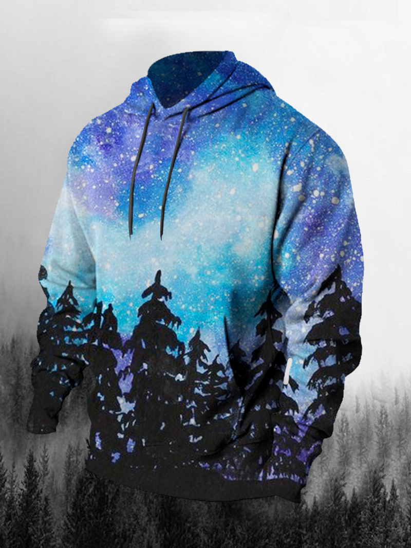 Men's Aurora Forest Hoodie