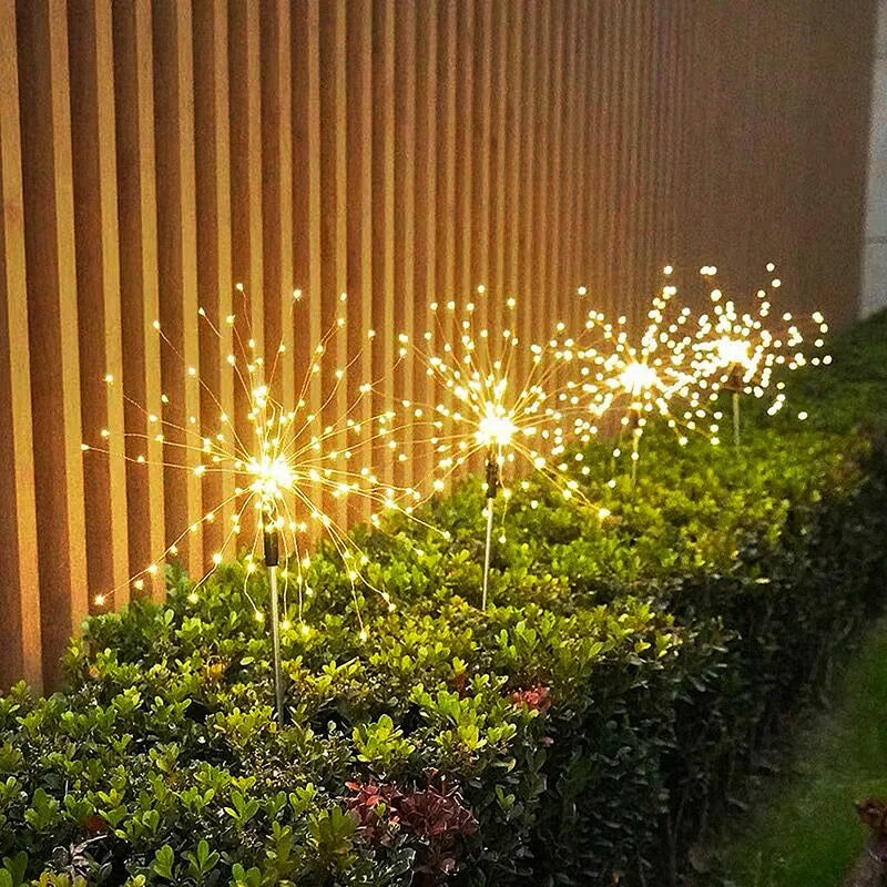 Solar Powered Outdoor Dandelion Fireworks Lights String