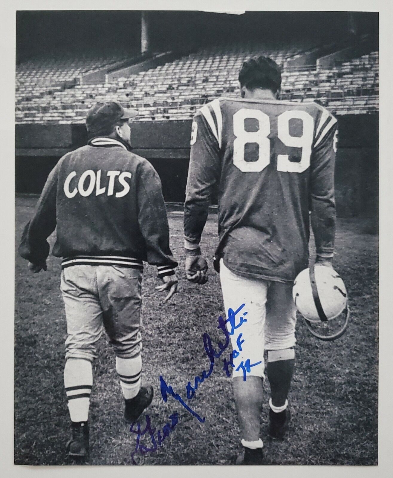 Gino Marchetti Signed 8x10 Photo Poster painting Indianapolis Colts NFL 4x Super Bowl Champ RAD