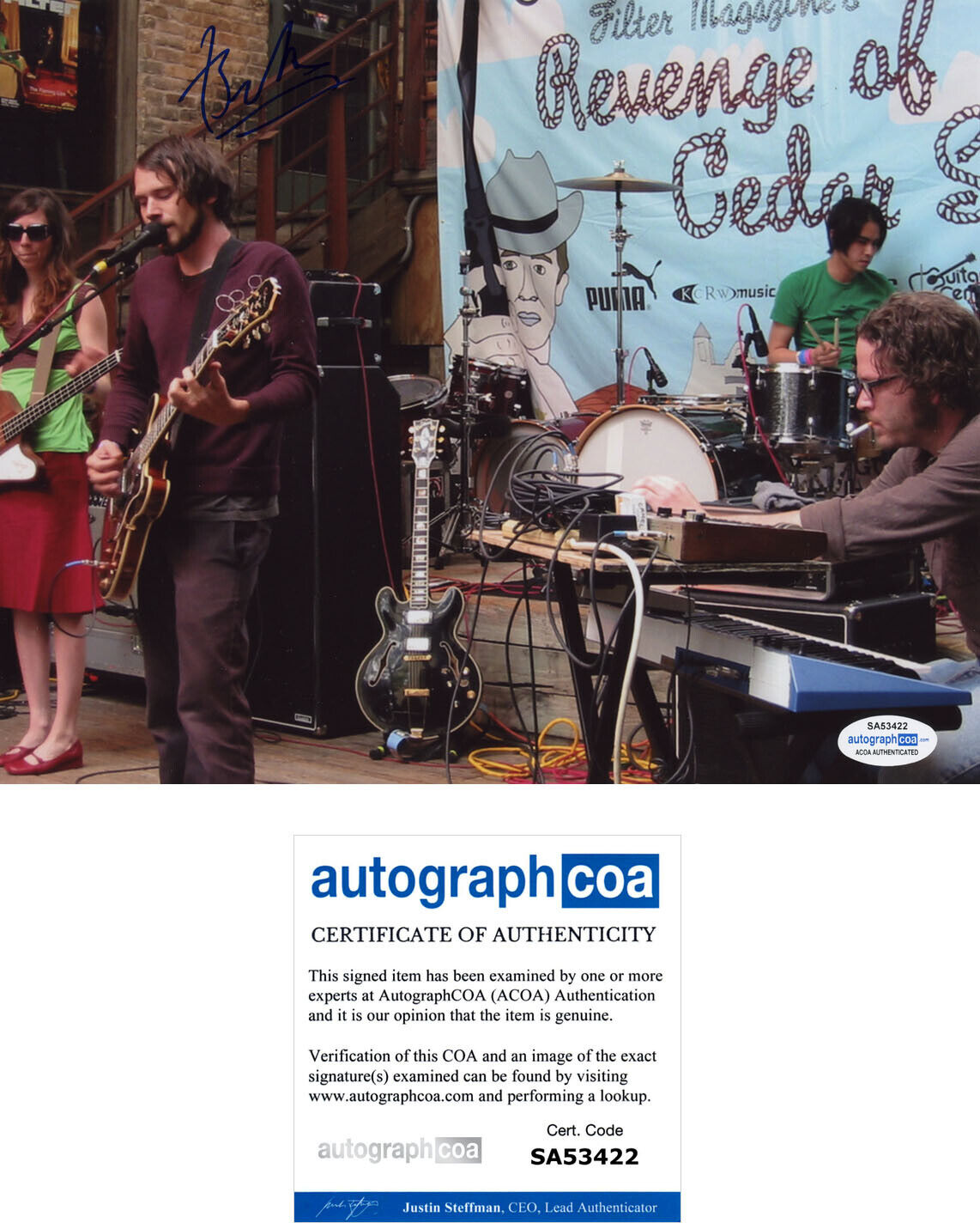 BRIAN AUBERT signed Autographed SILVERSUN PICKUPS