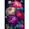 (Big Size)Peony - 11CT Stamped Cross Stitch - 40*60cm - Flower