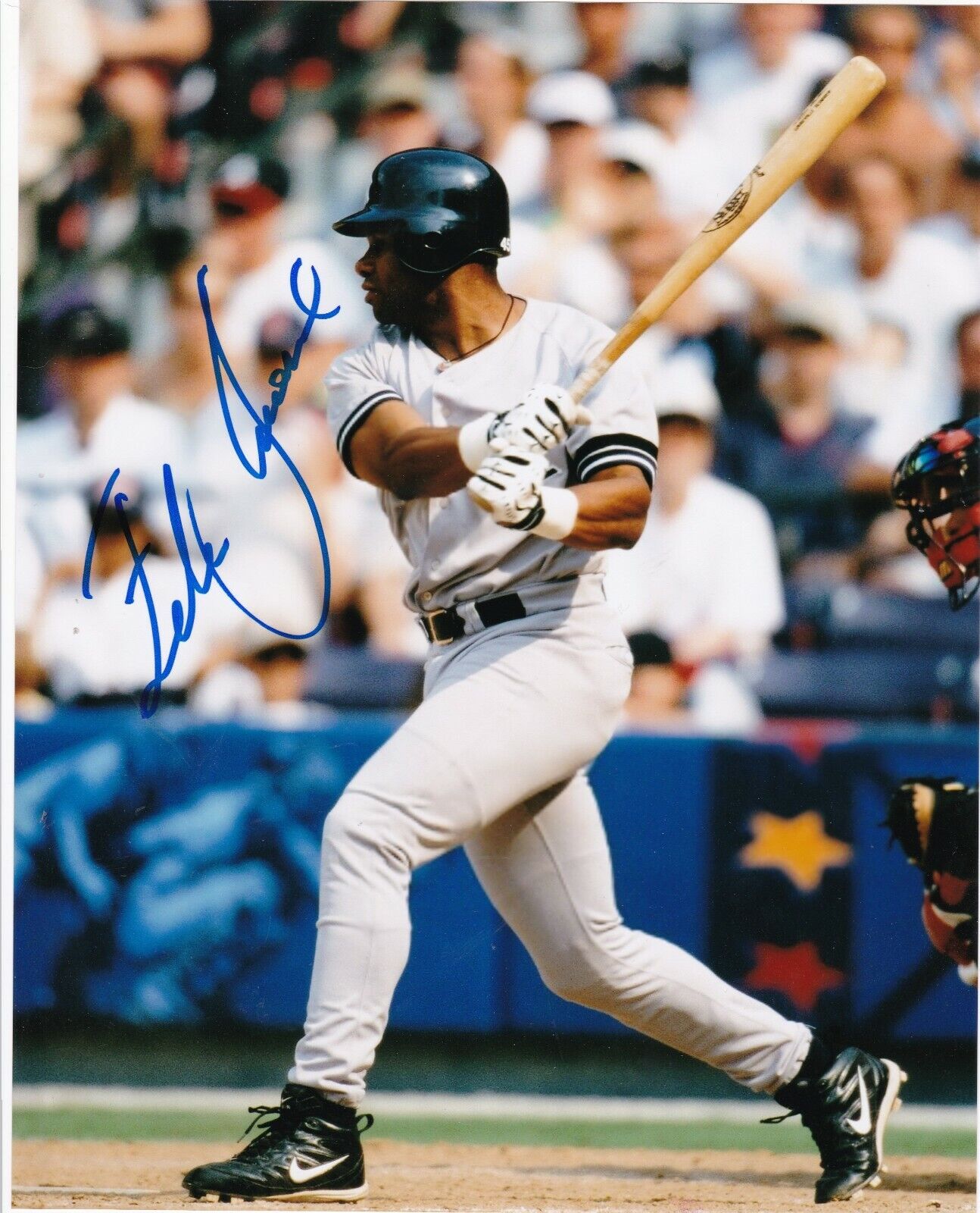 FELIX JOSE NEW YORK YANKEES ACTION SIGNED 8x10