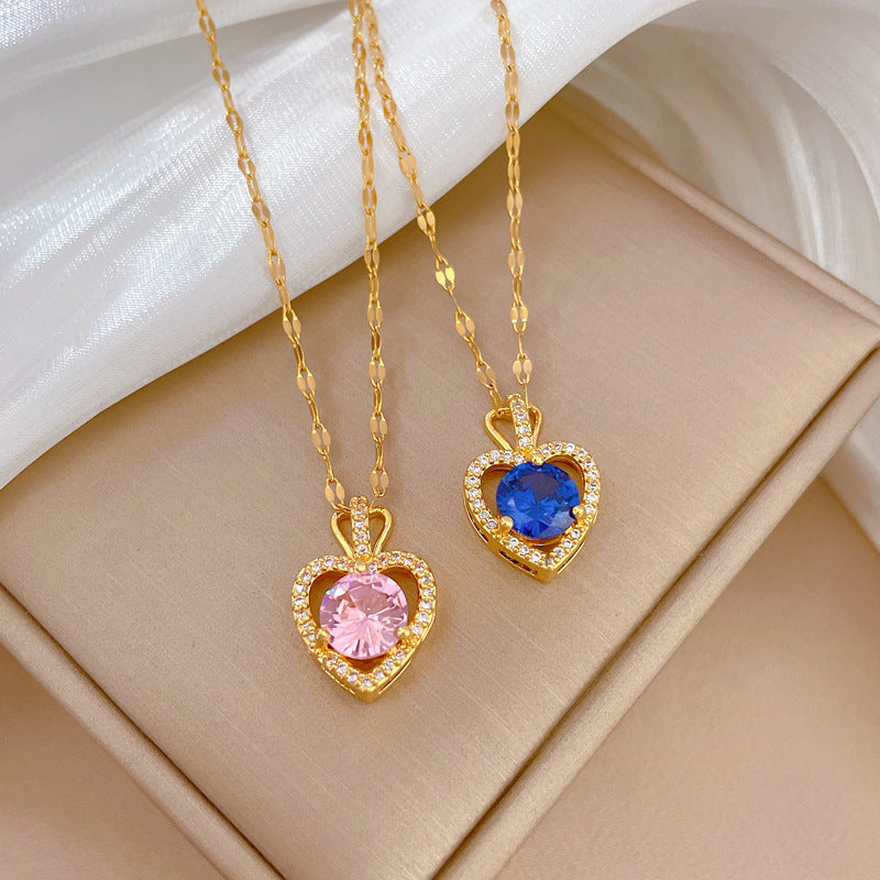 Women Cartoon Geometric Stainless Steel Electroplating Necklaces
