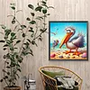 Diamond Painting -DIY Round Drill Seaside Pelican(40x40cm)