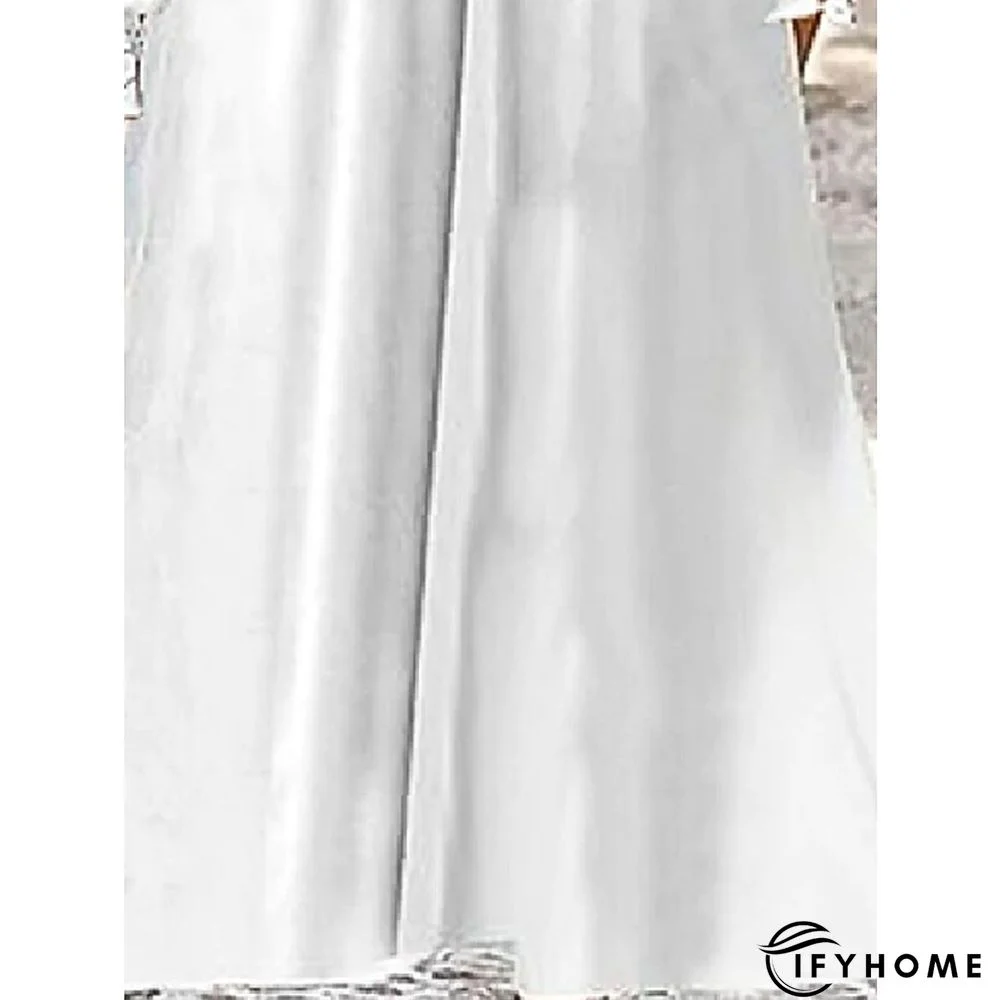 Women's Casual Dress Lace Dress Pleated Dress Plain Lace Button Crew Neck Midi Dress Basic Elegant Outdoor Daily Long Sleeve Regular Fit White Spring Summer S M L XL XXL | IFYHOME