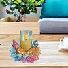 Mandala lotus acrylique DIY peinture en diamant porte-bougies sans bougies table de table de table pour d&eacute;butants adultes