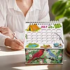 DIY Diamond Painting Special Shape Desktop Cabin Calendar Organizer Box Kit(Birds)