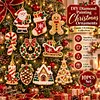 10pcs/set DIY Rhinestone Diamond Special Shape Pearl Art Hanging Acrylic DIY Double-sided Printed Christmas Tree Ornament Kit