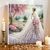 (Pre-Framed)Diamond Painting-DIY Crystal Rhinestone Wedding Dress(25x25cm)