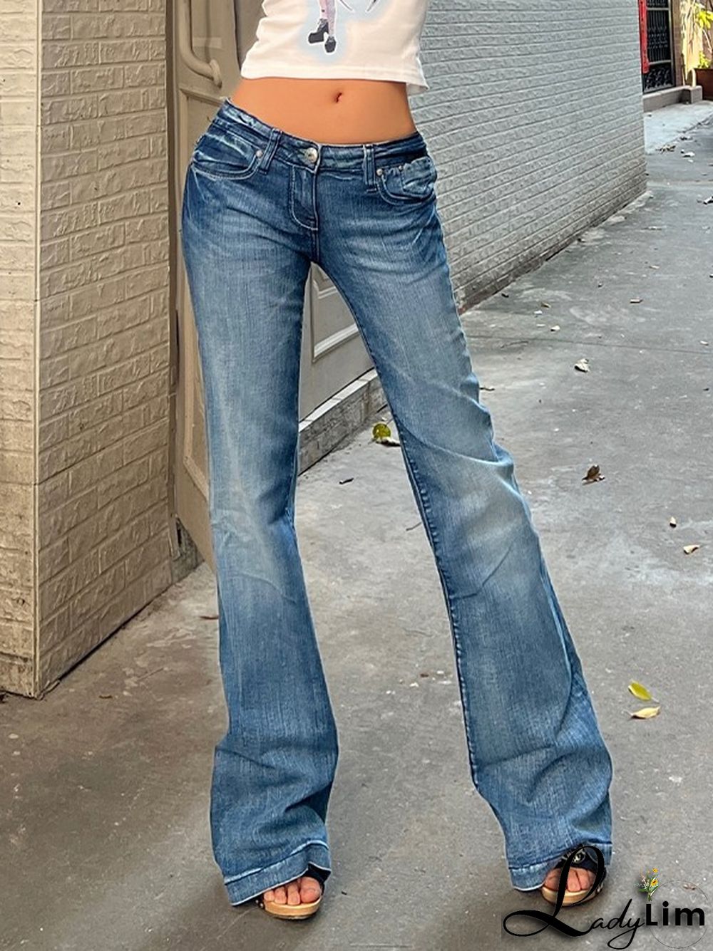 Vintage Denim Y2K Flare Leg Jeans