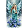 Blue Angel Girl Full DIY 5D Round Drill Art Piers Piers Kits de peinture en diamant pour adultes/d&eacute;butants id&eacute;es cadeaux d&eacute;coration murale maison 15,7