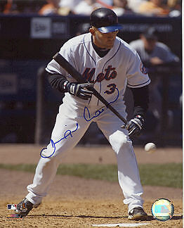 MIGUEL CAIRO NEW YORK METS ACTION SIGNED 8x10