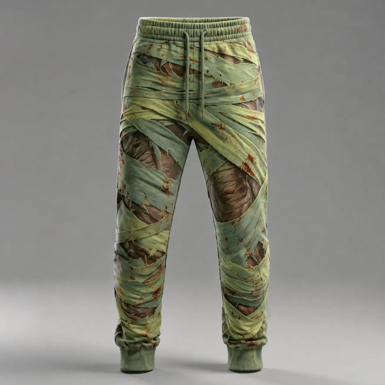 Men's Halloween Optical Displacement Strap Zombie 3d Printed Sweatpants  artssus