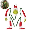 5PCS Arm Leg Head Ornaments Holder Grinch Xmas for Xmas Party for Christmas Tree