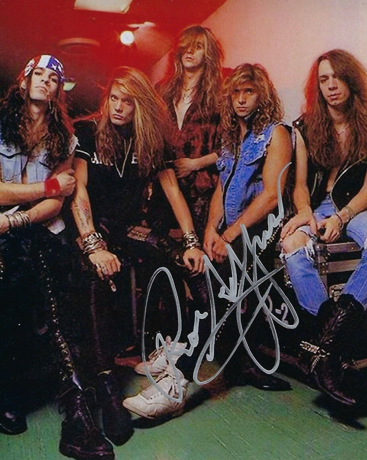 GFA Skid Row Drummer * ROB AFFUSO * Signed 8x10 Photo Poster painting R5 COA