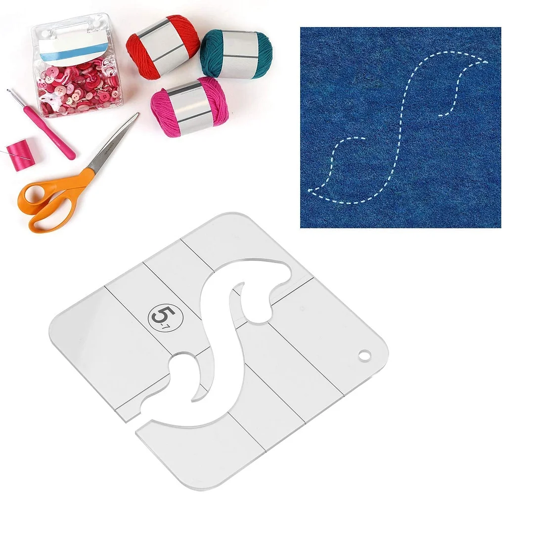 Free-Motion Garment Ruler Set (11 PCS) + Foot attachment