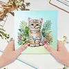 6pcs DIY Garden Animal Special Shape Diamond Painting Card