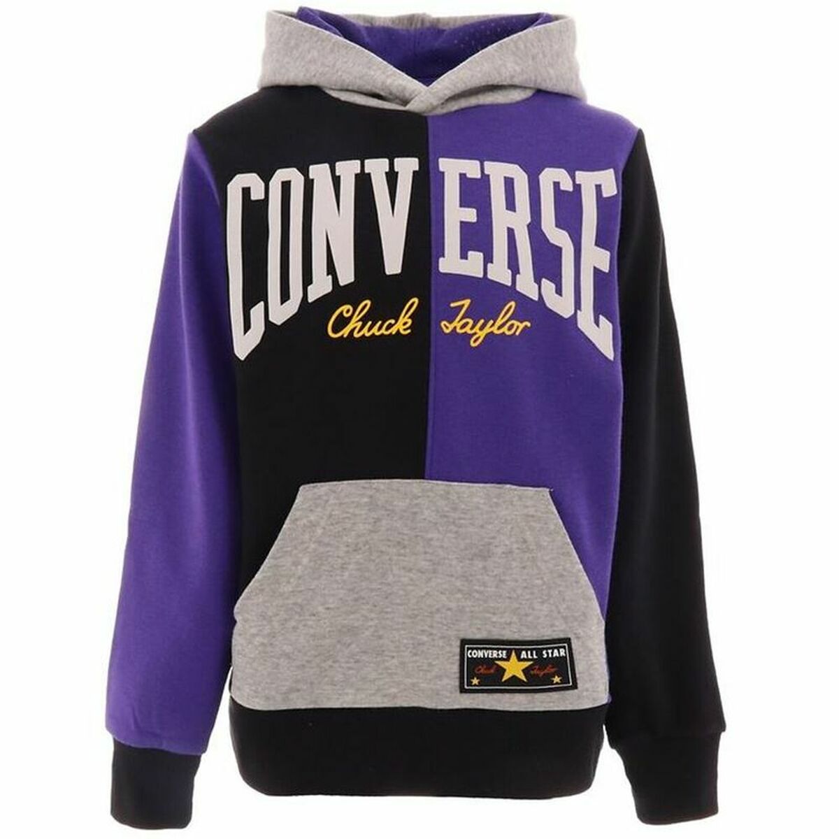Hooded Sweatshirt for Girls Converse Throwback Split Block Black Multicolour - sale.kim -  endless selection of finest brands