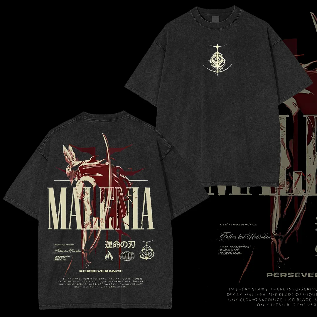 Elden Ring Malenia Printed Unisex Washed T-Shirt