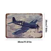 Avion - Panneaux en &eacute;tain m&eacute;tallique(20*30cm/30*40cm) - Garage