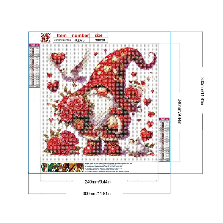 Valentine's Gnome Diamond Painting Table Stand – Color-Full Creations