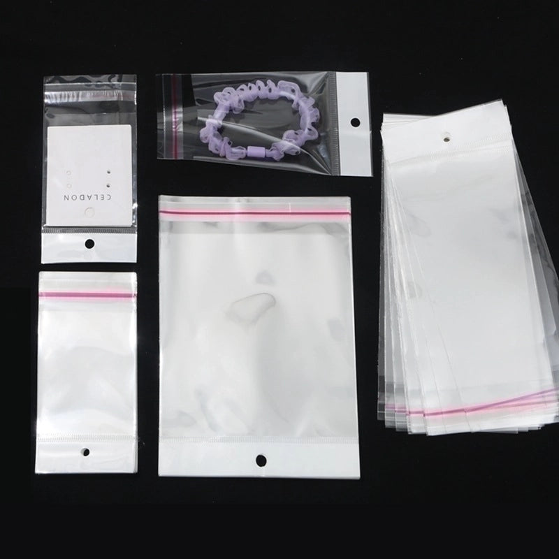 Minimalist Commute Solid Color Plastic Jewelry Packaging Bags