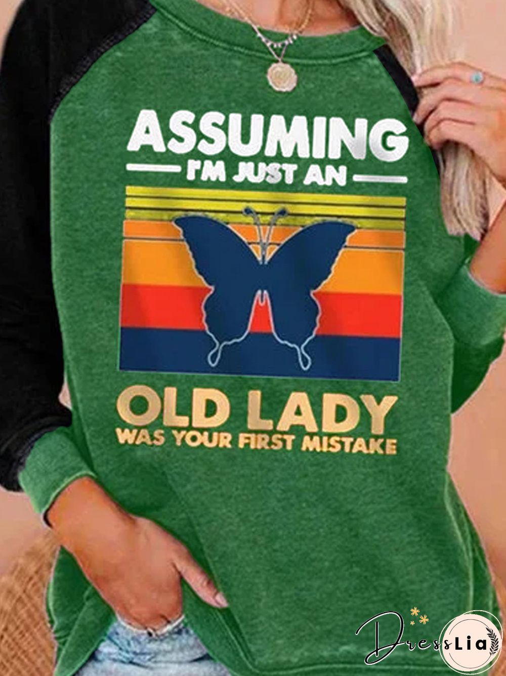 Plus Size Cotton-Blend Long Sleeve Crew Neck Shirts & Tops