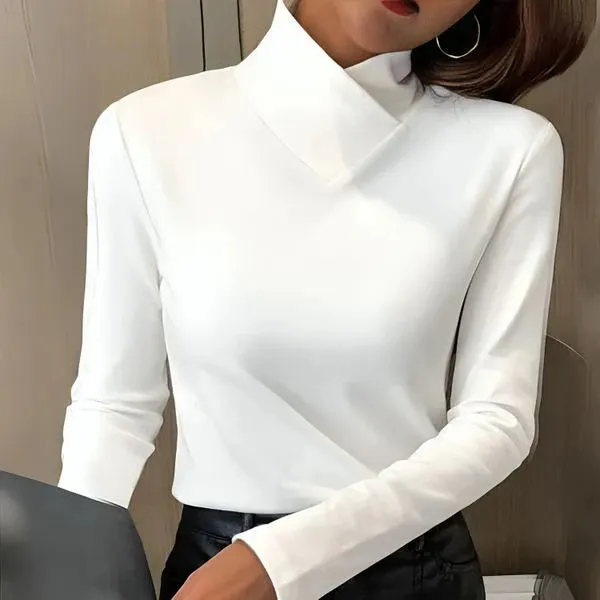 Double-sided German fleece long-sleeved solid color thermal shirt