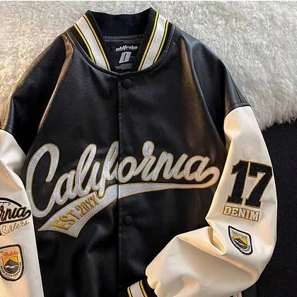 Xxkkx fall aesthetic  American Style Letter Embroidered Jackets Women Y2K Street Hip-Hop Casual Loose Baseball Uniform Couple Harajuku Style New Coats