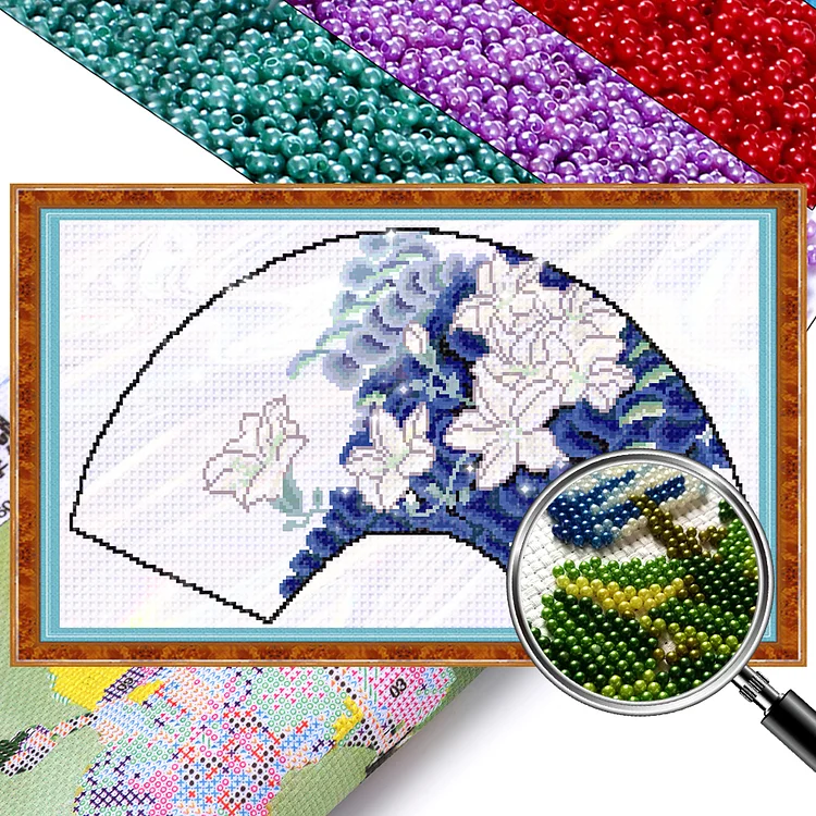 Spring Village Moonlight-9CT Bead embroidery-59*31cm