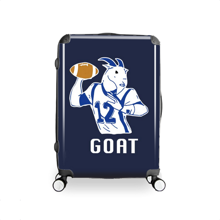 Goat Number 12 Tom Brady, Football Hardside Luggage